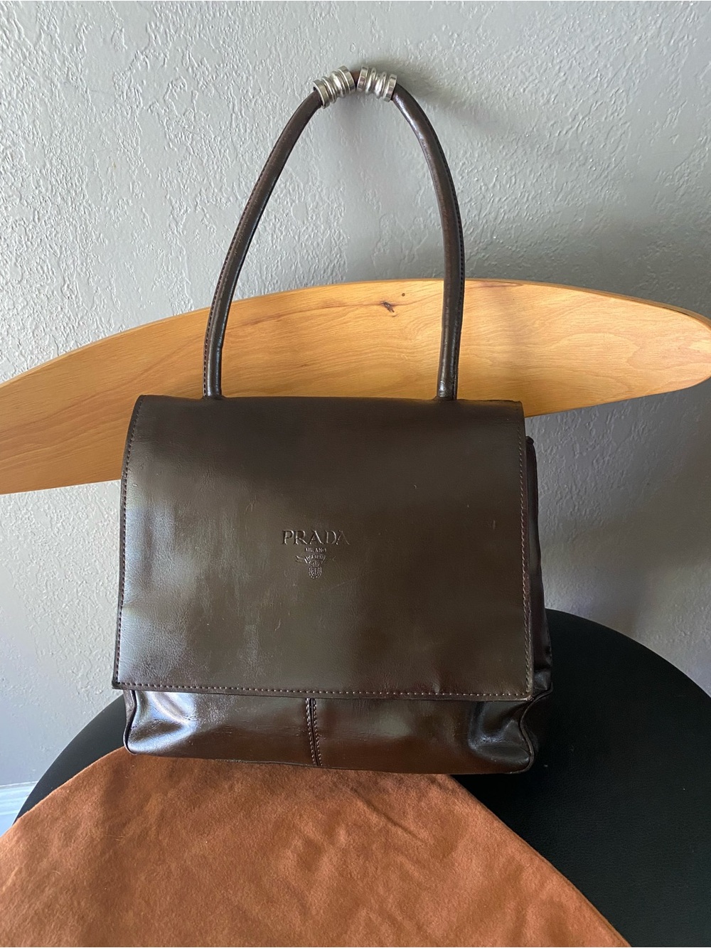 Vintage Prada Brown Leather bag x rina Richi